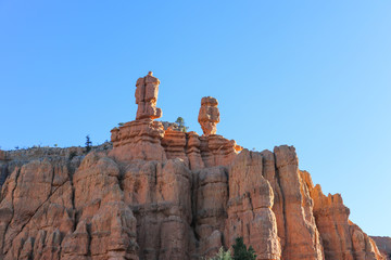 Fototapeta premium Stunning Red Canyon is an area of hoodoos and sandstone rock formations, This wilderness area s found on the road between Bryce Canyon National Park and Zion National Park in Utah, USA