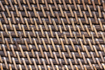 Abstract decorative wooden textured basket weaving. Basket texture background, closeup