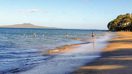 beach and sea and RangiToto island