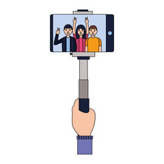 people taking selfie