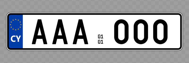 Fototapeta premium Vehicle number plate