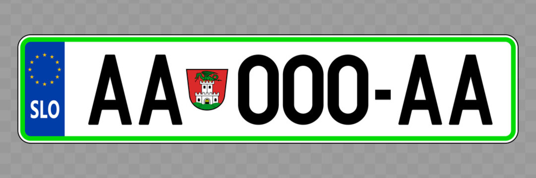 Vehicle number plate.