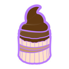 Isolated colored cupcake icon. Vector illustration design