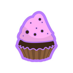 Isolated colored cupcake icon. Vector illustration design