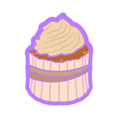 Isolated colored cupcake icon. Vector illustration design
