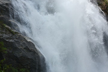 waterfall in nature forest, beautiful landscape