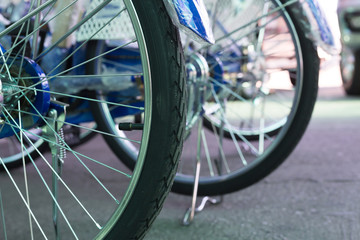 group of bicycle parked on street