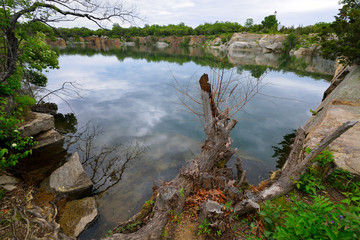 Halibut Point State Park, Historic Granite Quarry in Rockport, Massachusetts.