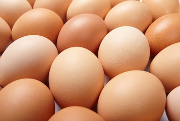 A group of eggs. Texture.