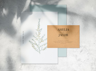 Invitation card mockup illustration