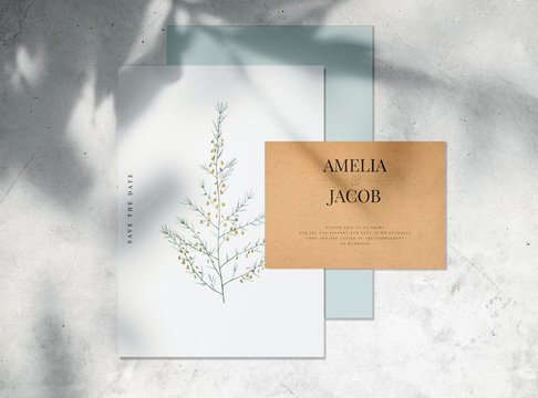 Invitation Card Mockup Illustration