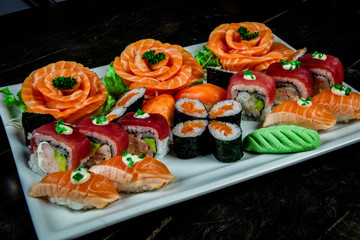 Sushi and Sashimi Japanese Food