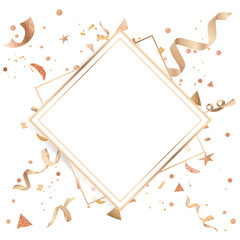 Gold confetti celebratory design