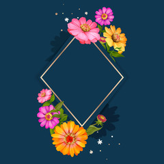 Floral mockup frame illustration