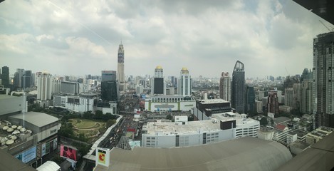 Bangkok aerial view of the city