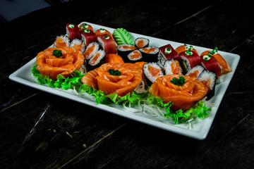 Sushi and Sashimi Japanese Food