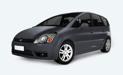 Gray minivan car