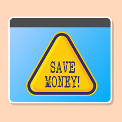 Obraz premium Word writing text Save Money. Business photo showcasing Reduce expenses Make a fund from earnings