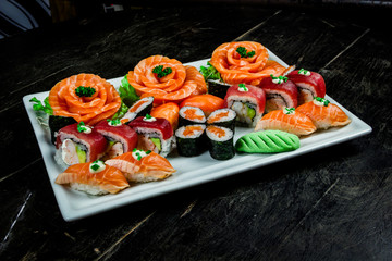 Sushi and Sashimi Japanese Food