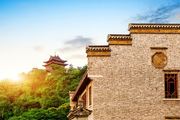 Fototapeta na wymiar Chinese style buildings