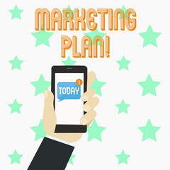 Word writing text Marketing Plan. Business photo showcasing Business Advertising Strategies Market Successful Ideas