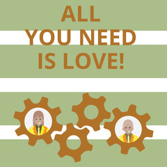 Handwriting text All You Need Is Love. Conceptual photo Deep affection needs appreciation roanalysisce