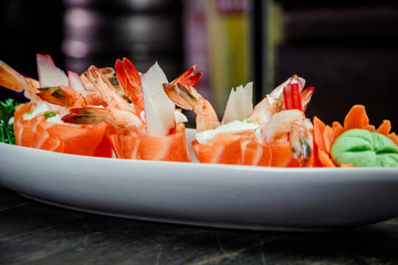 Sushi and Sashimi Japanese Food