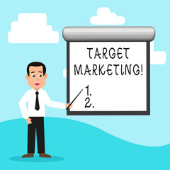 Handwriting text Target Marketing. Conceptual photo Market Segmentation Audience Targeting Customer Selection