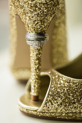 Gold Glitter Wedding Shoes
