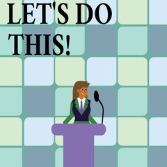 Conceptual hand writing showing Let S Do This. Concept meaning Encourage to start something Inspirational