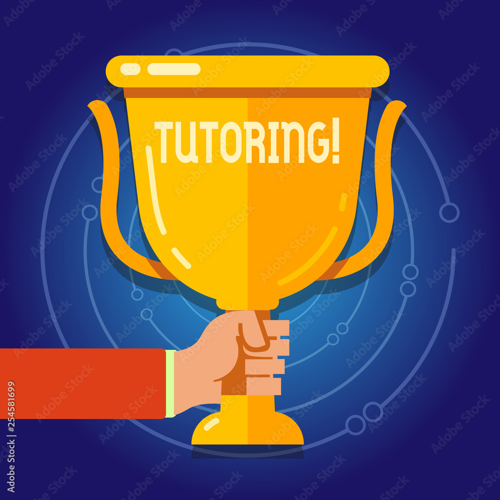 Poster text sign showing tutoring. business photo text mentoring teaching instructing preparing supporting 