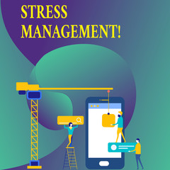 Text sign showing Stress Management. Business photo showcasing Meditation Therapy Relaxation Positivity Healthcare