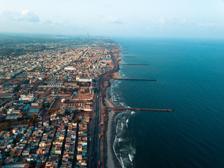 aerial view of the city