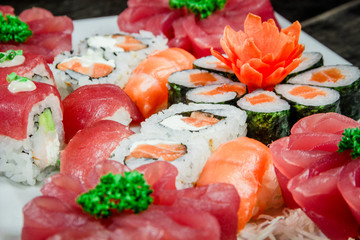 Sushi and Sashimi Japanese Food