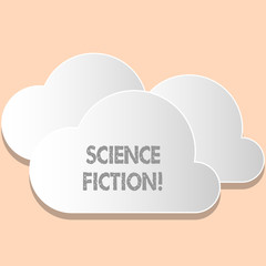 Word writing text Science Fiction. Business photo showcasing Fantasy Entertainment Genre Futuristic Fantastic Adventures