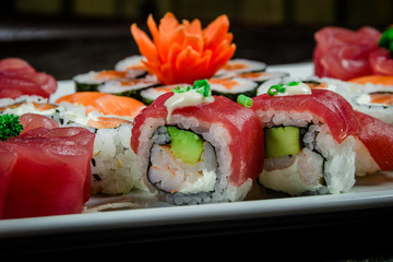 Sushi and Sashimi Japanese Food