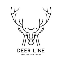 deer head outline logo