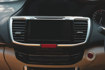 Obraz na płótnie Canvas interior dashboard inside modern vehicle car