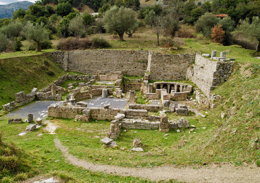 Ancient site of Gortys in Peloponnese Greece. Near Lousios river.
