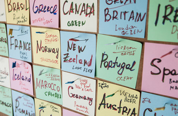 Trip plan. Planning vacation, search place for holiday. 