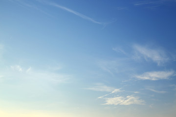 Fototapeta premium white cloud moving above clear blue sky in the morning good weather day