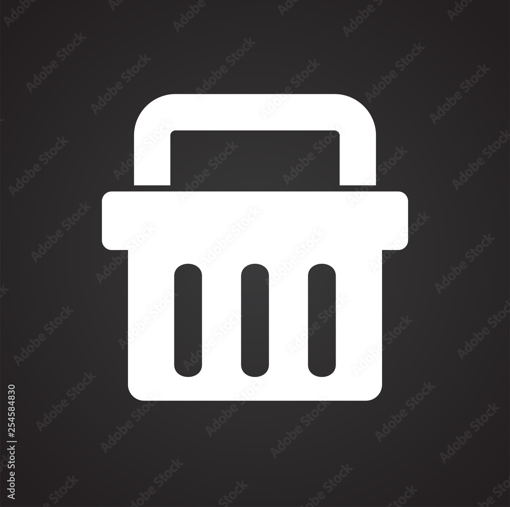 Poster shop basket icon on background for graphic and web design. simple vector sign. internet concept symb