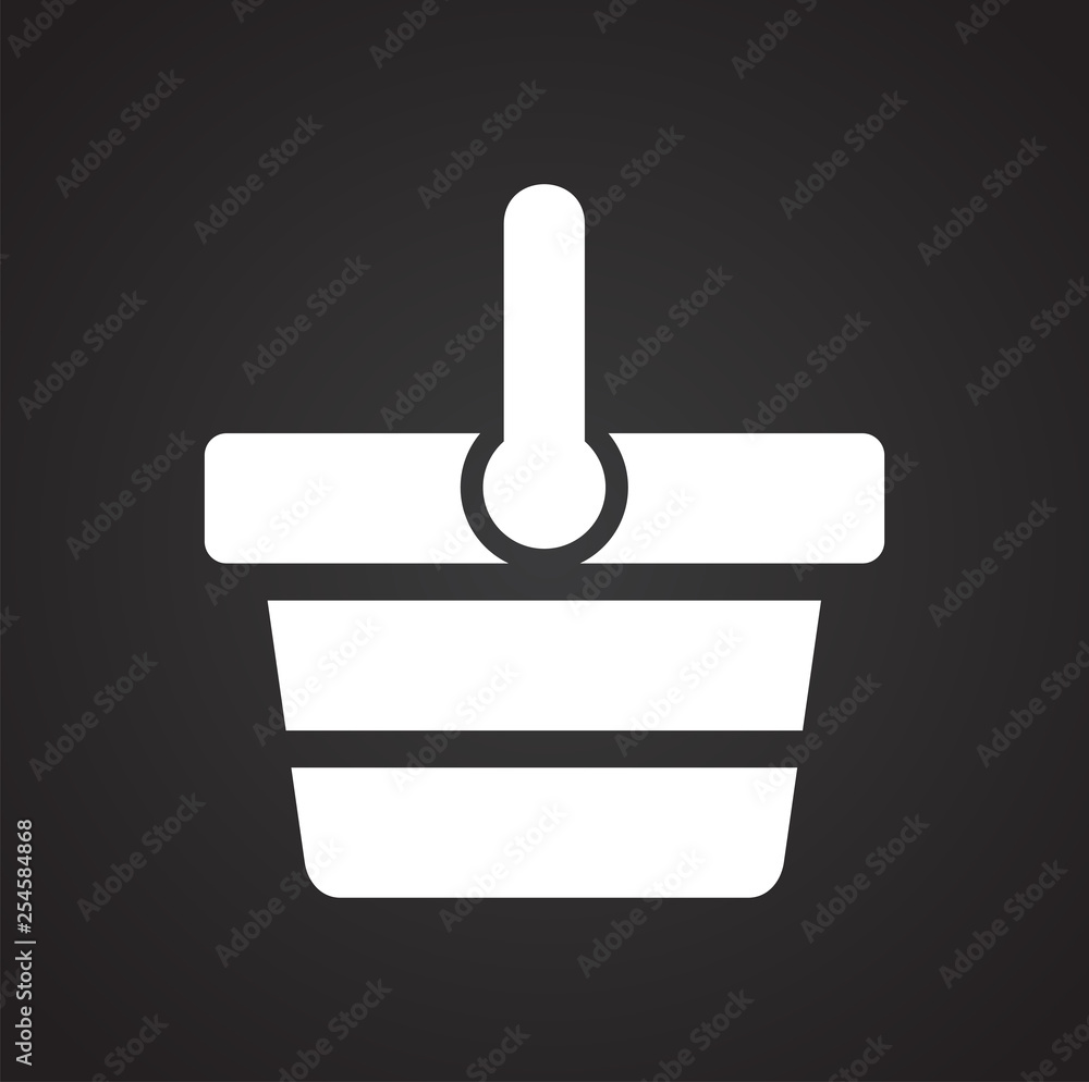 Poster shop basket icon on background for graphic and web design. simple vector sign. internet concept symb
