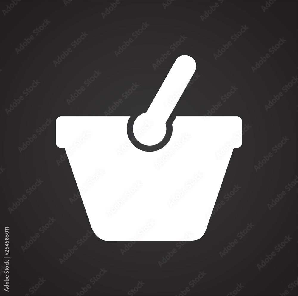 Poster shop basket icon on background for graphic and web design. simple vector sign. internet concept symb