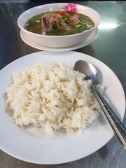 rice with meat and vegetables