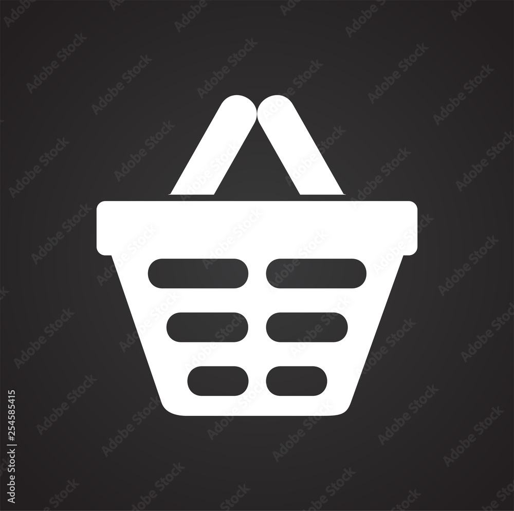 Poster shop basket icon on background for graphic and web design. simple vector sign. internet concept symb