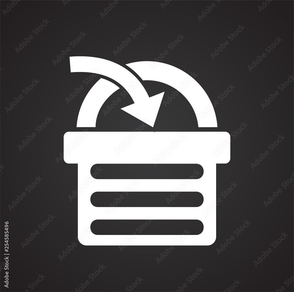 Poster shop basket icon on background for graphic and web design. simple vector sign. internet concept symb