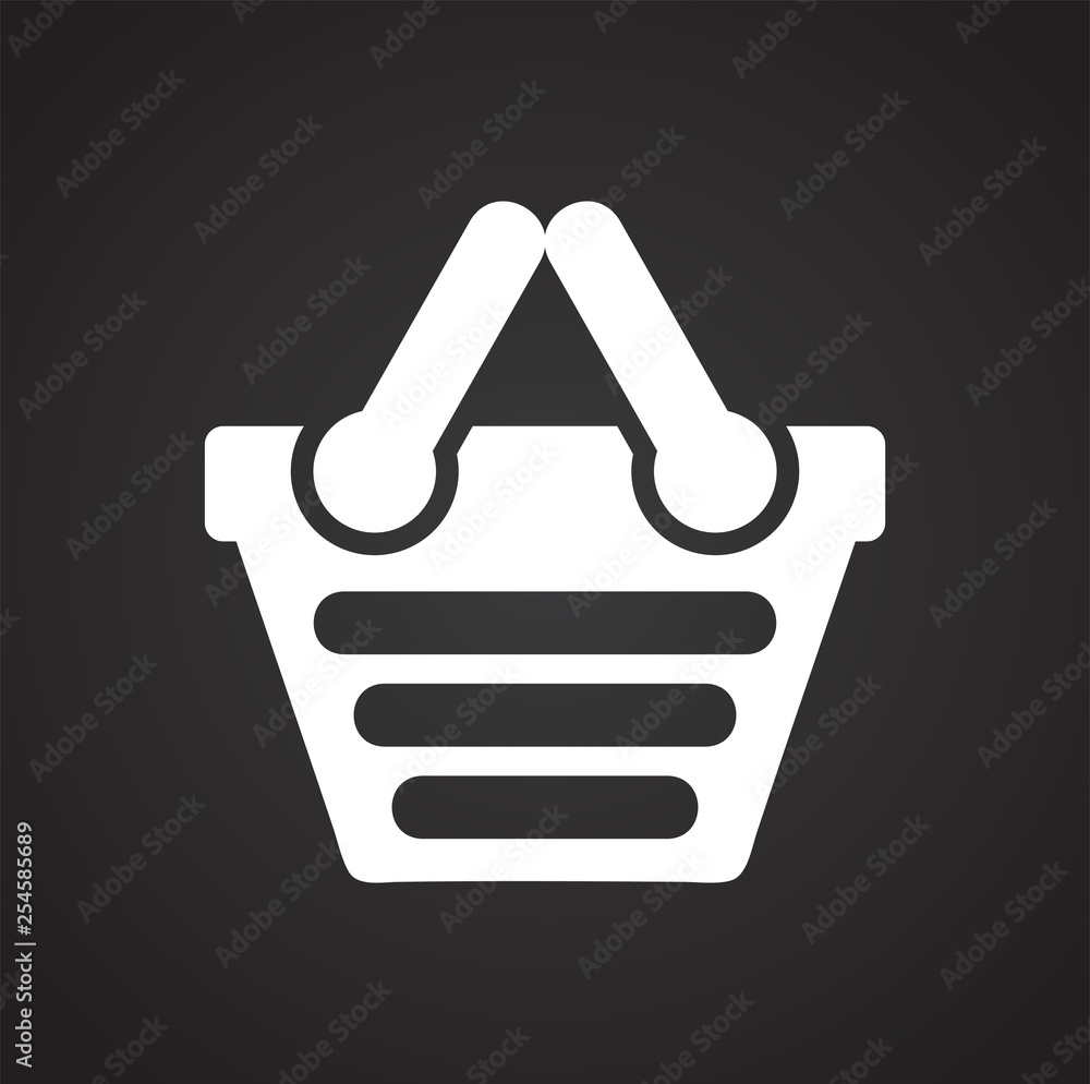 Poster shop basket icon on background for graphic and web design. simple vector sign. internet concept symb