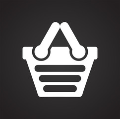 Shop basket icon on background for graphic and web design. Simple vector sign. Internet concept symbol for website button or mobile app.