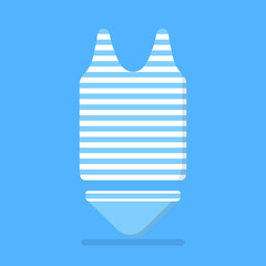 Blue swimming set, swimming trunks and tank top